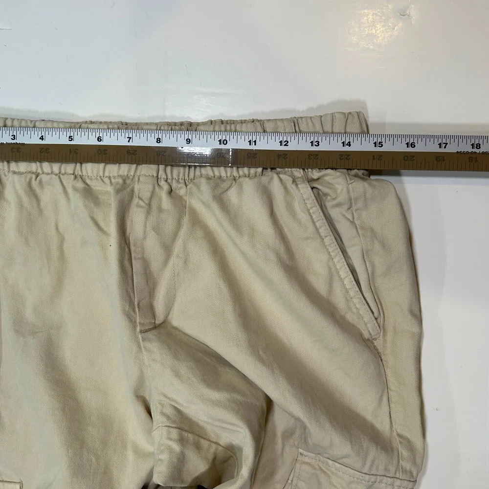 Gap Cargo Pants Elastic Waist Casual Khaki Beige Trousers Men's Size S‎